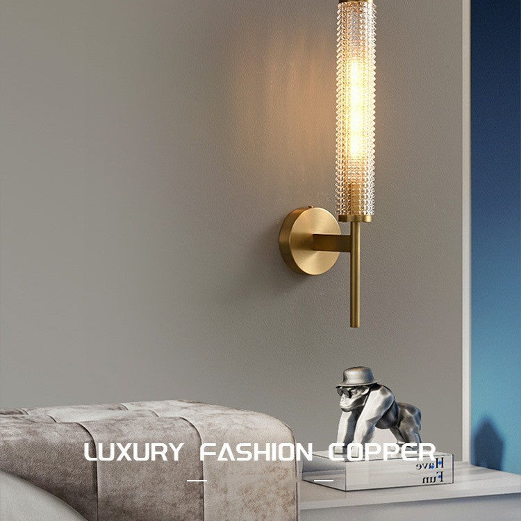 Modern Nordic Long Pole Wall Lamp – Light Luxury Glass Accent Lighting
