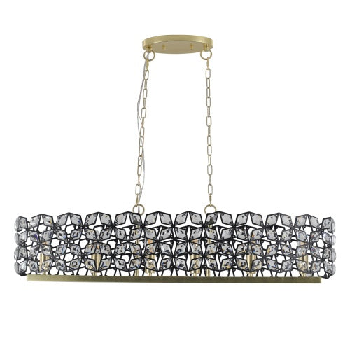 Modern Champagne Gold Crystal Chandelier – Oval Luxury Ceiling Light