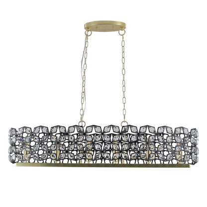 Modern Champagne Gold Crystal Chandelier – Oval Luxury Ceiling Light