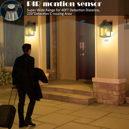 Smart Solar LED Wall Lanterns – Motion-Activated Waterproof Lights for Entryways