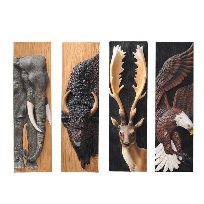 Wildlife-Inspired Resin Wall Art – Animal Head Wall Hanging Decor