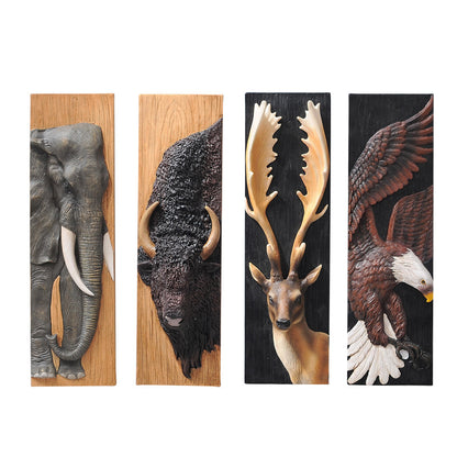 Wildlife-Inspired Resin Wall Art – Animal Head Wall Hanging Decor