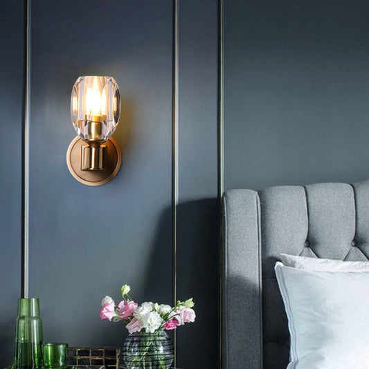 Modern Crystal Wall Sconce – High-End Light Fixture for Sophisticated Interiors
