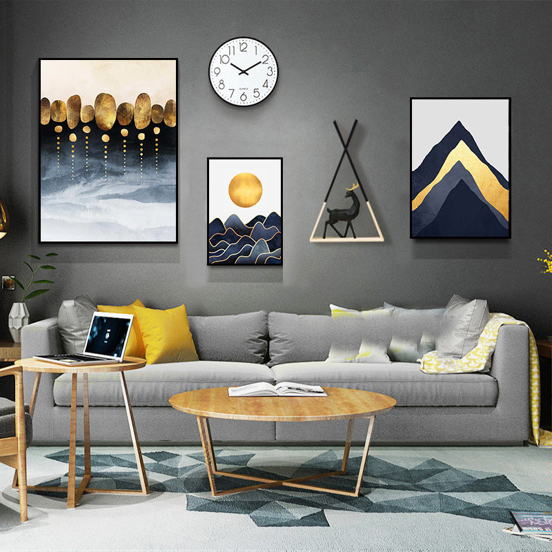 Modern Minimalist Wall Mural – Multi-Piece Framed Canvas for Living Room
