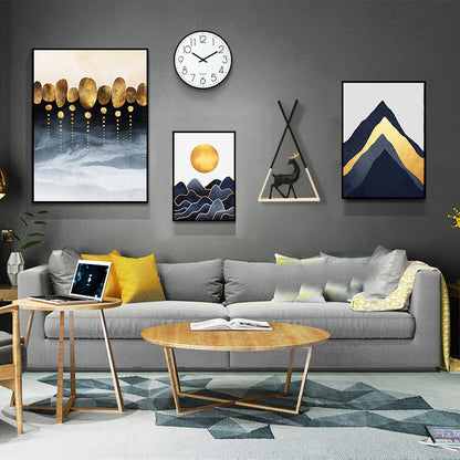 Modern Minimalist Wall Mural – Multi-Piece Framed Canvas for Living Room