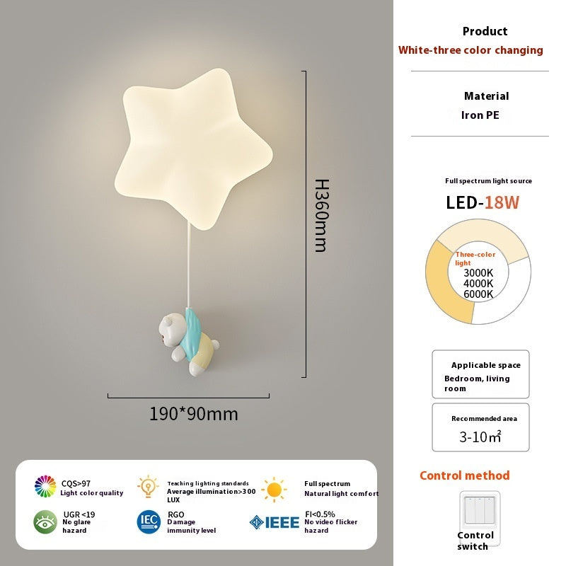 Magical Star Wall Light – Fun LED Night Lamp for Kids