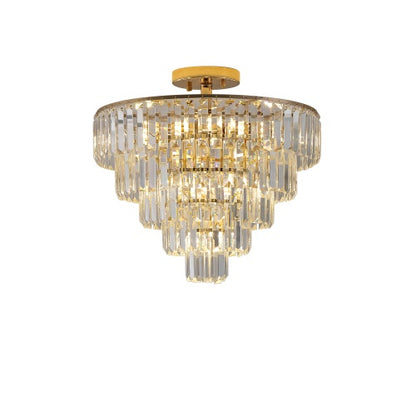 Elegant French Gold Crystal Chandelier – Multi-Tier Luxury Ceiling Light