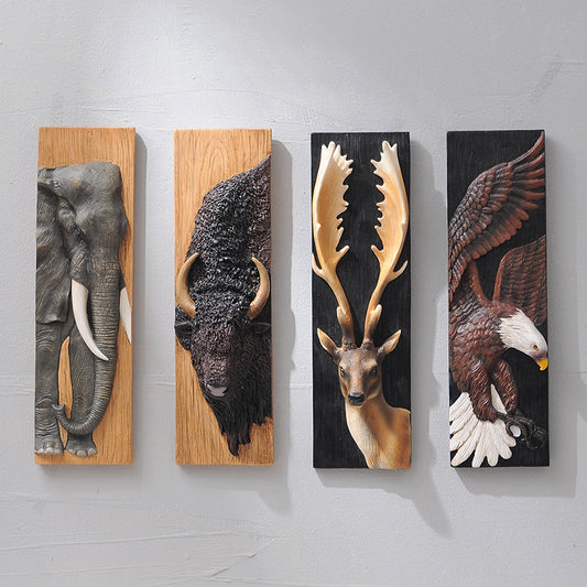 Wildlife-Inspired Resin Wall Art – Animal Head Wall Hanging Decor