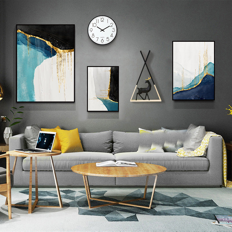 Modern Minimalist Wall Mural – Multi-Piece Framed Canvas for Living Room