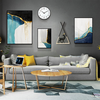 Modern Minimalist Wall Mural – Multi-Piece Framed Canvas for Living Room