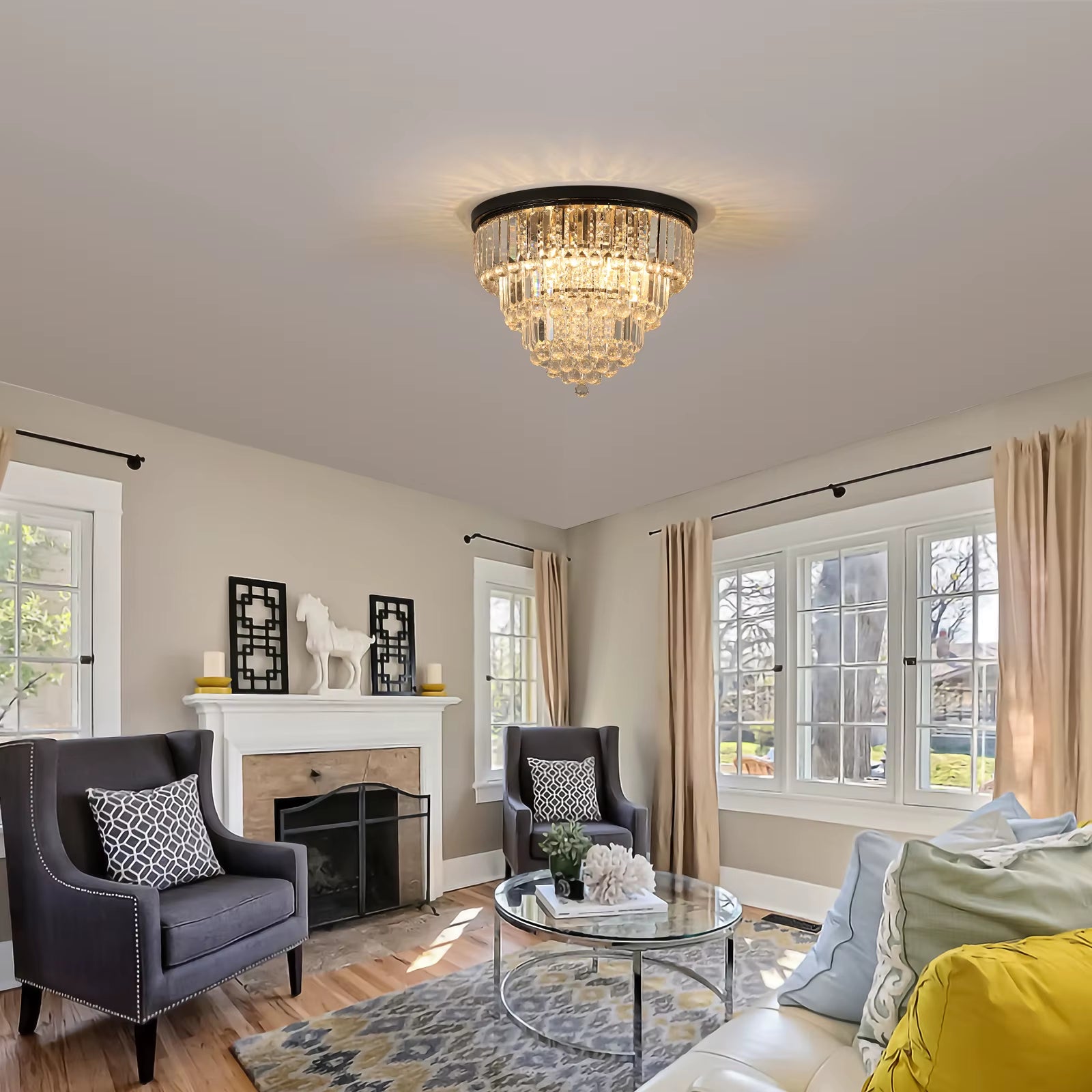 Elevate Your Space with the Stunning K9 Crystal Black Chandelier! ✨💡 #HomeDecor #LightingDesign