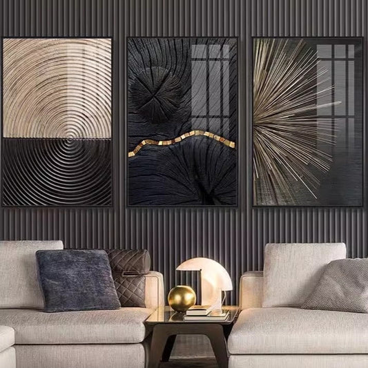 Modern Abstract Canvas Wall Art – Framed Minimalist Painting for Office & Hotel Decor