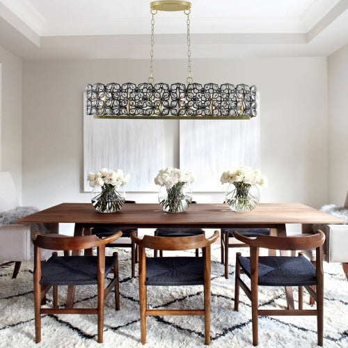 Modern Champagne Gold Crystal Chandelier – Oval Luxury Ceiling Light