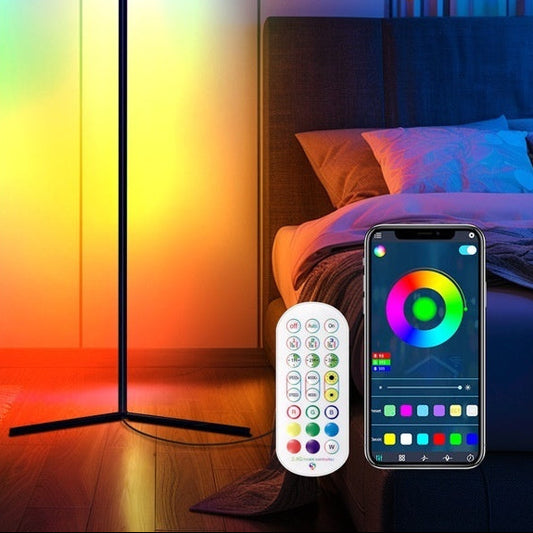 RGB LED Smart Floor Lamp – Bluetooth & Voice-Controlled Ambience Light