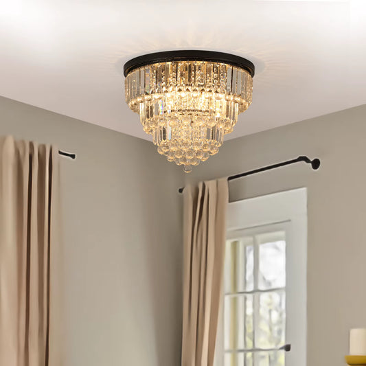 Elevate Your Space with the Stunning K9 Crystal Black Chandelier! ✨💡 #HomeDecor #LightingDesign