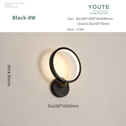 Minimalist LED Wall Light – Contemporary Iron Lampshade for Hallways & Bedrooms
