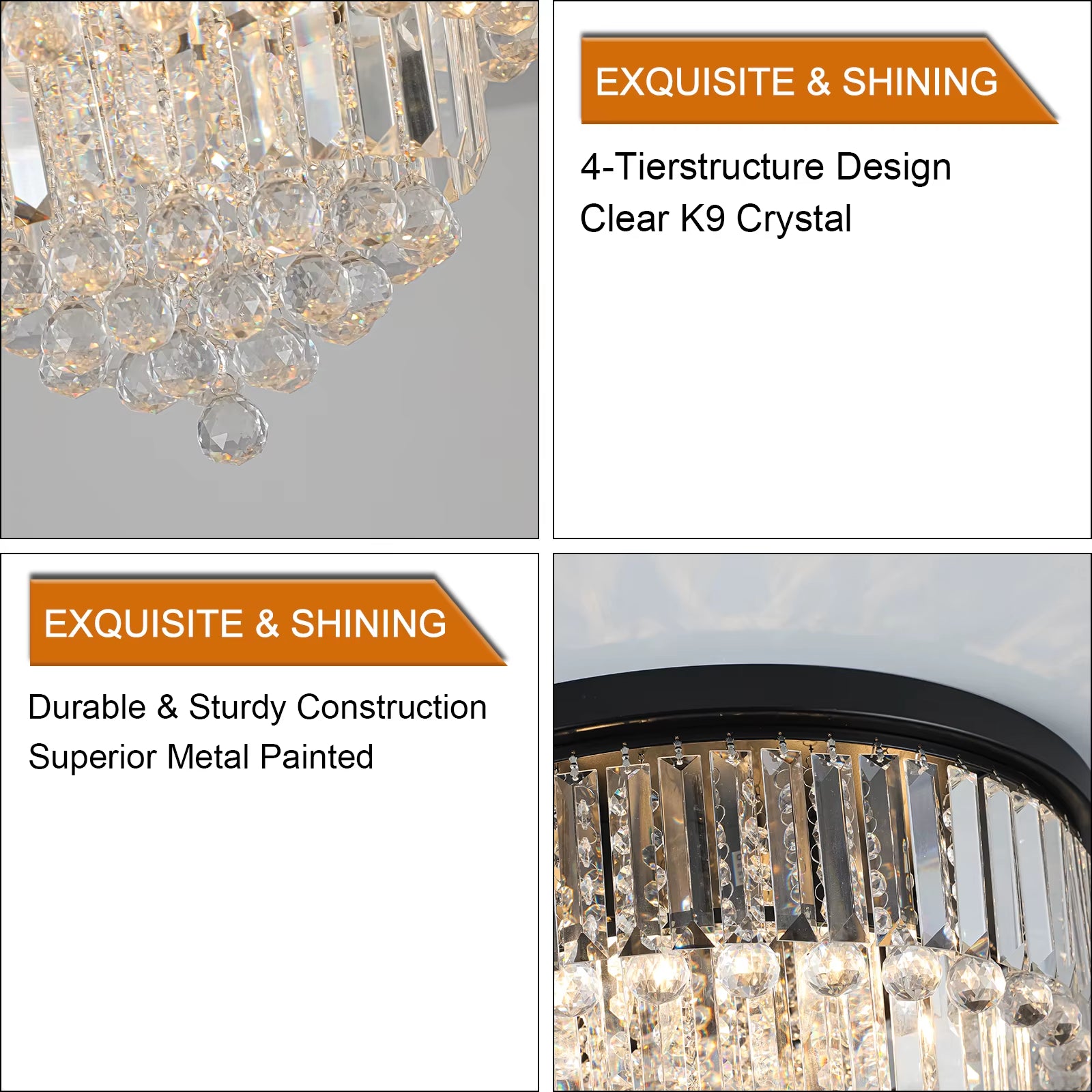 Elevate Your Space with the Stunning K9 Crystal Black Chandelier! ✨💡 #HomeDecor #LightingDesign