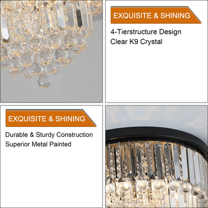 Elevate Your Space with the Stunning K9 Crystal Black Chandelier! ✨💡 #HomeDecor #LightingDesign