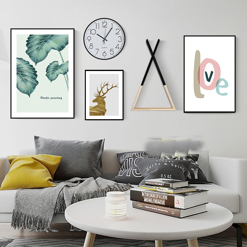 Modern Minimalist Wall Mural – Multi-Piece Framed Canvas for Living Room