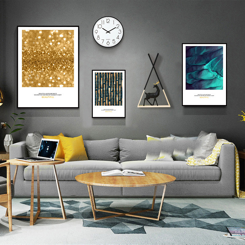 Modern Minimalist Wall Mural – Multi-Piece Framed Canvas for Living Room